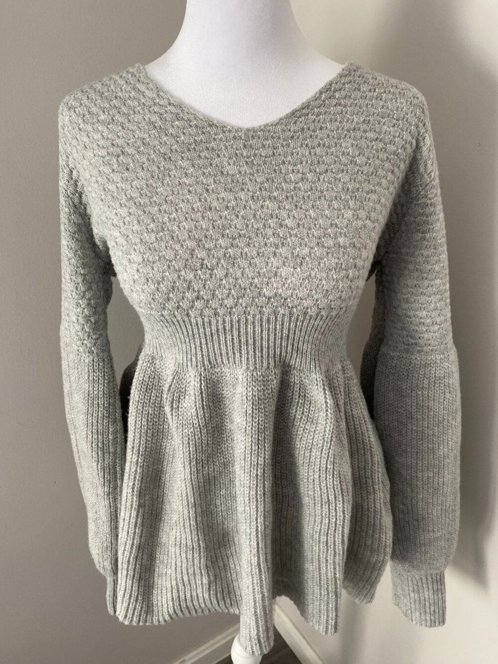 Peplum V-Neck Sweater
